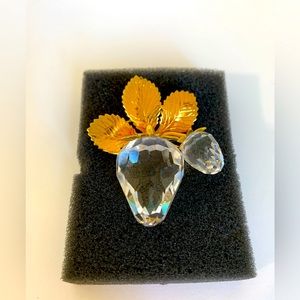 Swarovski Crystal Memories Strawberry Brooch Pin
